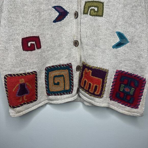 VTG Northern Isles Sweater Vest Sz XL Art Teacher Grannycore Lagenlook Knit Boho - Picture 4 of 12